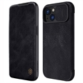 iPhone 15 Nillkin Qin Pro Flip Case - Schwarz
