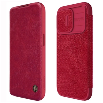 iPhone 15 Pro Max Nillkin Qin Pro Flip Case - Rot