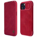 iPhone 15 Nillkin Qin Pro Flip Case - Rot