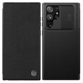 Nillkin Qin Pro Samsung Galaxy S22 Ultra 5G Flip Hülle - Schwarz