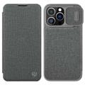 Nillkin Qin Pro Series iPhone 14 Pro Flip Hülle - Grau