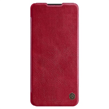 Nillkin Qin Samsung Galaxy A42 5G Flip Hülle mit Kartenhalter - Rot