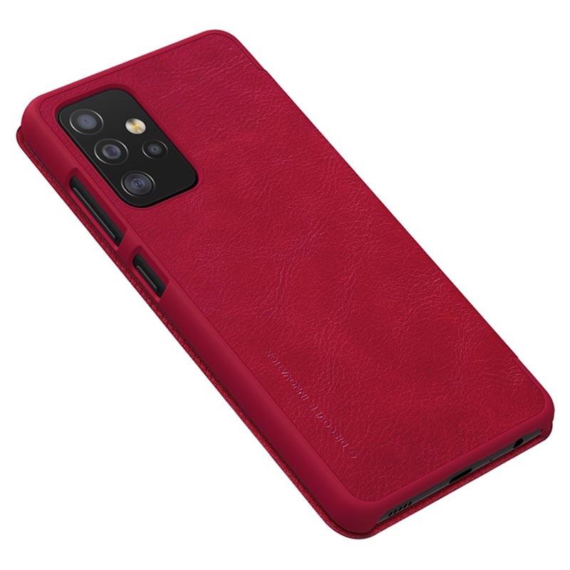 Nillkin Qin Series Samsung Galaxy A52 5G Flip Hülle - Rot