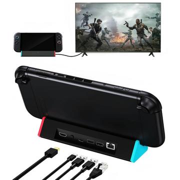 Nintendo Switch 2 Dockingstation / Hub - HDMI, USB 3.0, USB-C, LAN - Schwarz