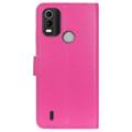 Nokia C21 Plus Schutzhülle mit Magnetverschluss - Hot Pink