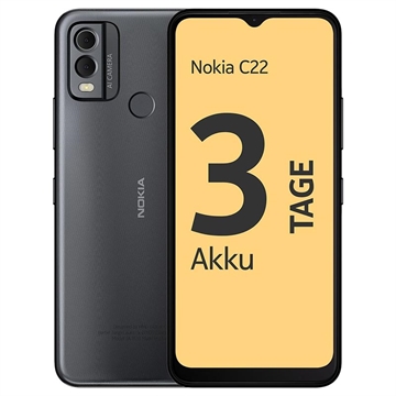 Nokia C22 - 64GB - Mitternachtsschwarz