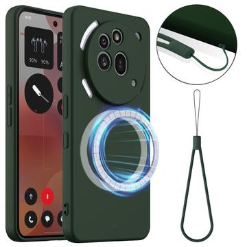 Nothing Phone (3a) Pro Liquid Silikonhülle - MagSafe-kompatibel - Dunkel Grün