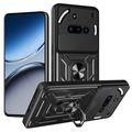Nothing Phone (3a) Drehring-Hybrid Hülle mit Kameraschutz - Schwarz