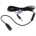 OTB 3.5mm Audio Verlängerungskabel mit Mikrofon - 125cm - Schwarz