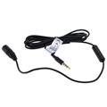 OTB 3.5mm Audio Verlängerungskabel mit Mikrofon - 125cm - Schwarz