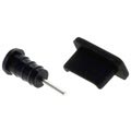 OTB Anti-Staub-Stecker-Set - USB 3.1 Type-C, 3.5mm Anschluss - Schwarz