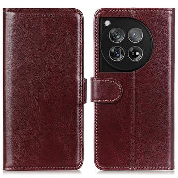OnePlus 12 Wallet Schutzhülle mit Magnetverschluss - Braun