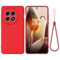 OnePlus 13 Liquid Silikonhülle mit Handschlaufe - Rot