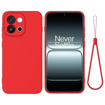 OnePlus 13T Liquid Silikonhülle mit Handschlaufe - Rot