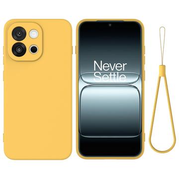 OnePlus 13T Liquid Silikonhülle mit Handschlaufe - Gelb