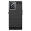 OnePlus Ace/10R Gebürstete TPU Hülle - Karbonfaser - Schwarz