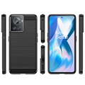 OnePlus Ace/10R Gebürstete TPU Hülle - Karbonfaser - Schwarz