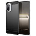 OnePlus Ace 5 Racing/Nord CE5 Gebürstete TPU Hülle - Karbonfaser - Schwarz