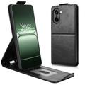OnePlus Ace 5 Racing/Nord CE5 Vertikal Flip Hülle mit Ständer - Schwarz