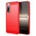 OnePlus Ace 5 Ultra/Nord 5 Gebürstete TPU Hülle - Karbonfaser - rot