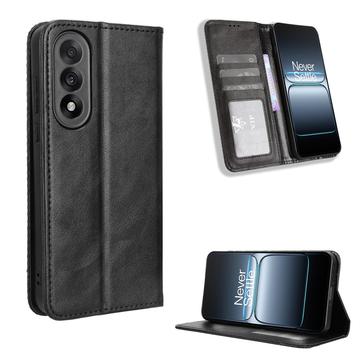 OnePlus Ace 5 Ultra/Nord 5 Retro Wallet Schutzhülle mit Magnetverschluss - Schwarz