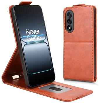 OnePlus Ace 5 Ultra/Nord 5 Vertikal Flip Hülle mit Ständer - Braun