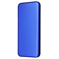 OnePlus Nord 2 5G Flip Hülle - Karbonfaser - Blau