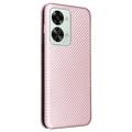 OnePlus Nord 2T Flip Hülle - Karbonfaser - Roségold