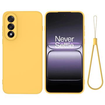 OnePlus Nord 5 Liquid Silikonhülle mit Handschlaufe - Gelb
