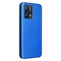 OnePlus Nord CE 2 Lite 5G Flip Hülle - Karbonfaser - Blau