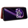 OnePlus Nord CE 2 Lite 5G Flip Hülle - Karbonfaser - Orange