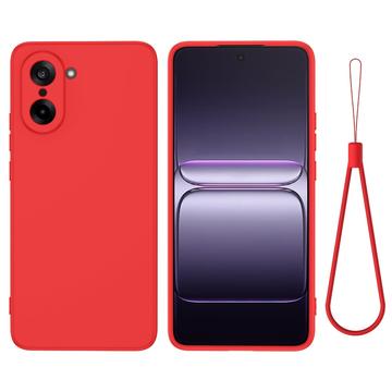 OnePlus Nord CE5 Liquid Silikonhülle mit Handschlaufe - Rot