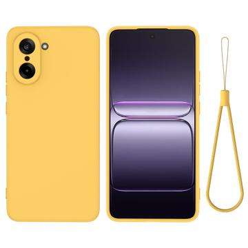 OnePlus Nord CE5 Liquid Silikonhülle mit Handschlaufe - Gelb