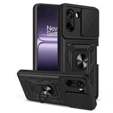 OnePlus Nord CE5 Drehring-Hybrid Hülle mit Kameraschutz - Schwarz