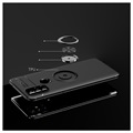 OnePlus Nord N10 5G Magnetische Schutzhülle mit Ringhalter - Schwarz