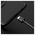 OnePlus Nord N10 5G Magnetische Schutzhülle mit Ringhalter - Schwarz