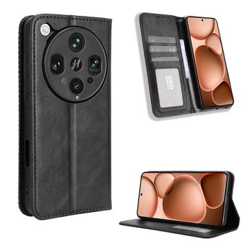 Oppo Find X8 Ultra Retro Wallet Schutzhülle mit Magnetverschluss