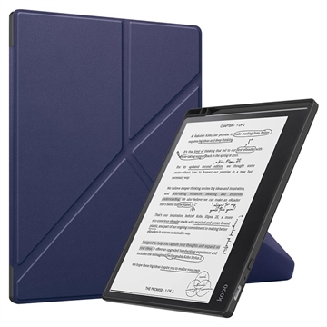 Kobo Elipsa 2E Origami Ständer Folio Hülle - Dunkel Blau