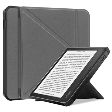 Kobo Libra 2 Origami Ständer Folio Hülle - Grau