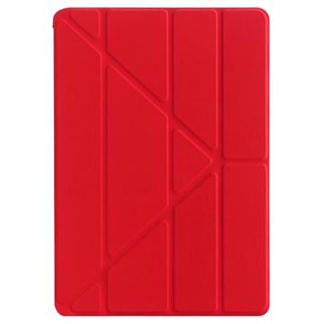 iPad 10.2 2019/2020/2021 Origami Ständer Folio Hülle - Rot