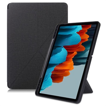 Origami Stand Samsung Galaxy Tab S7+/S8+ Folio Case - Schwarz