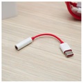 OnePlus USB-C / 3.5mm Kabel Adapter - Bulk - Rot / Weiß