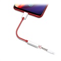 OnePlus USB-C / 3.5mm Kabel Adapter - Rot / Weiß
