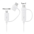 Samsung Combo Kabel EP-DG930DWEGWW - USB-C & MicroUSB - 1.5m - Weiß