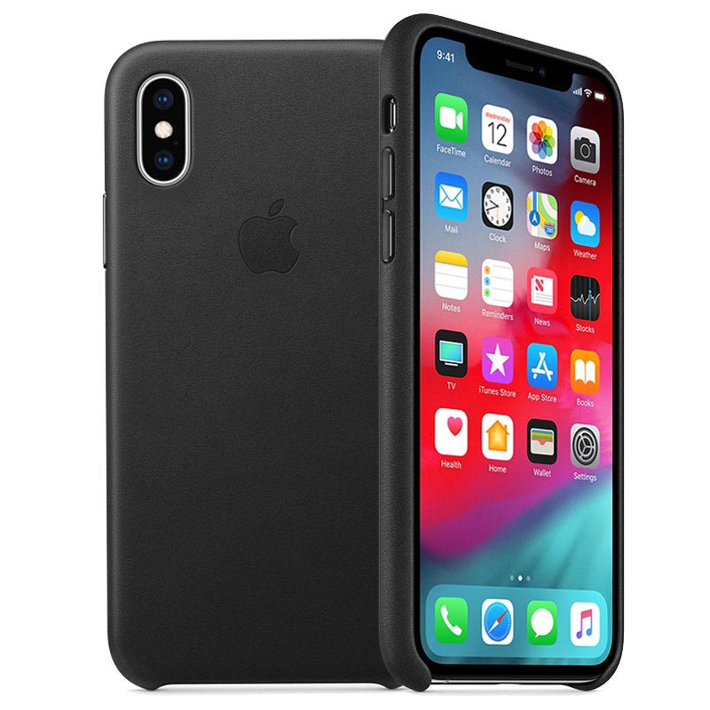 iphone x leder case original schwarz