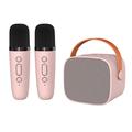 P2 Kinder Karaoke Bluetooth Lautsprecher mit 2 Mikrofonen - Rosa