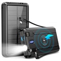 Psooo PS-158 Solar Powerbank mit Taschenlampe - 10000mAh - Schwarz