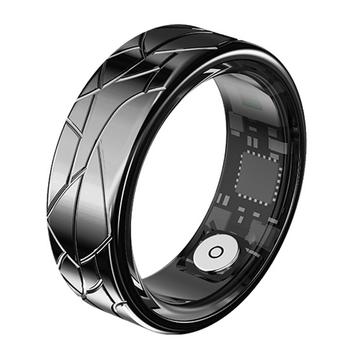 PX02 Crack Design Multifunktions-Smart-Ring mit Fotokontrolle - Größe: 20.7mm - Schwarz