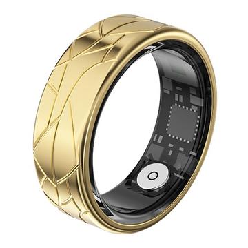 PX02 Crack Design Multifunktions-Smart-Ring mit Fotokontrolle - Größe: 20.7mm - Gold
