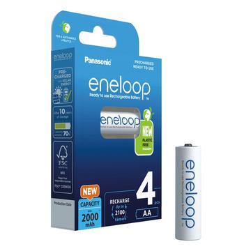 Panasonic Eneloop BK-3MCDE/4BE Wiederaufladbare AA-Batterien 2000mAh - 4 Stk.